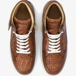 TAFT The Rapido Sneaker|Sneakers>Rapido Brown Leather Sneakers - Brown Woven |