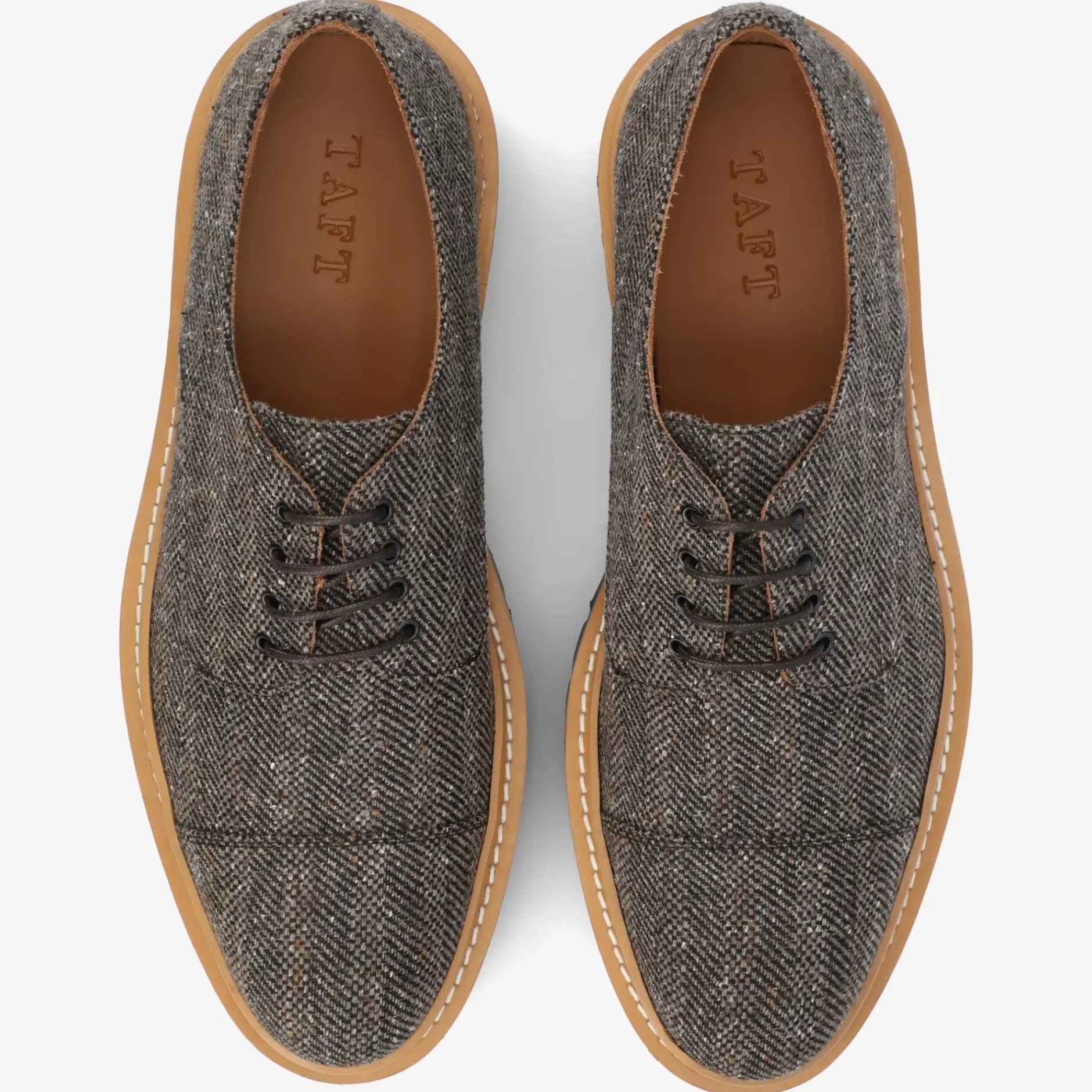 TAFT Shoes>The Country Captoe - Taupe Mens Shoe |