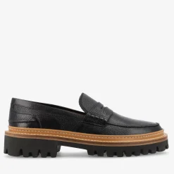 TAFT Loafers|Shoes>The Country Loafer - Black Designer Loafer |