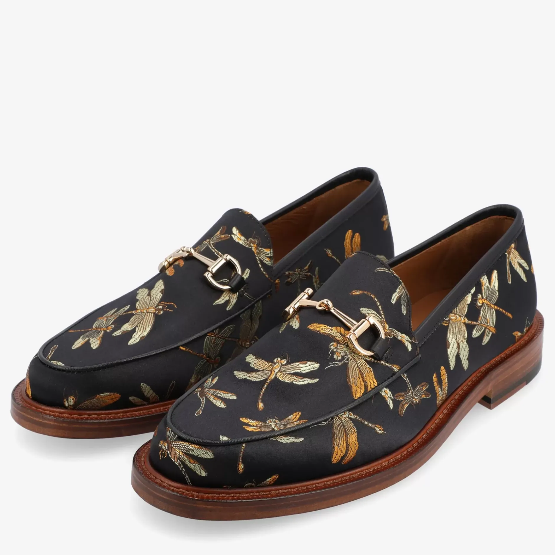 TAFT Loafers|Shoes>The Fitz Black Loafers - Black Dragonfly |