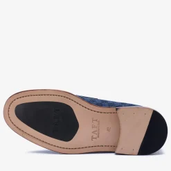TAFT Loafers|Shoes>The Fitz Loafer In Blue Check - Blue Loafers |