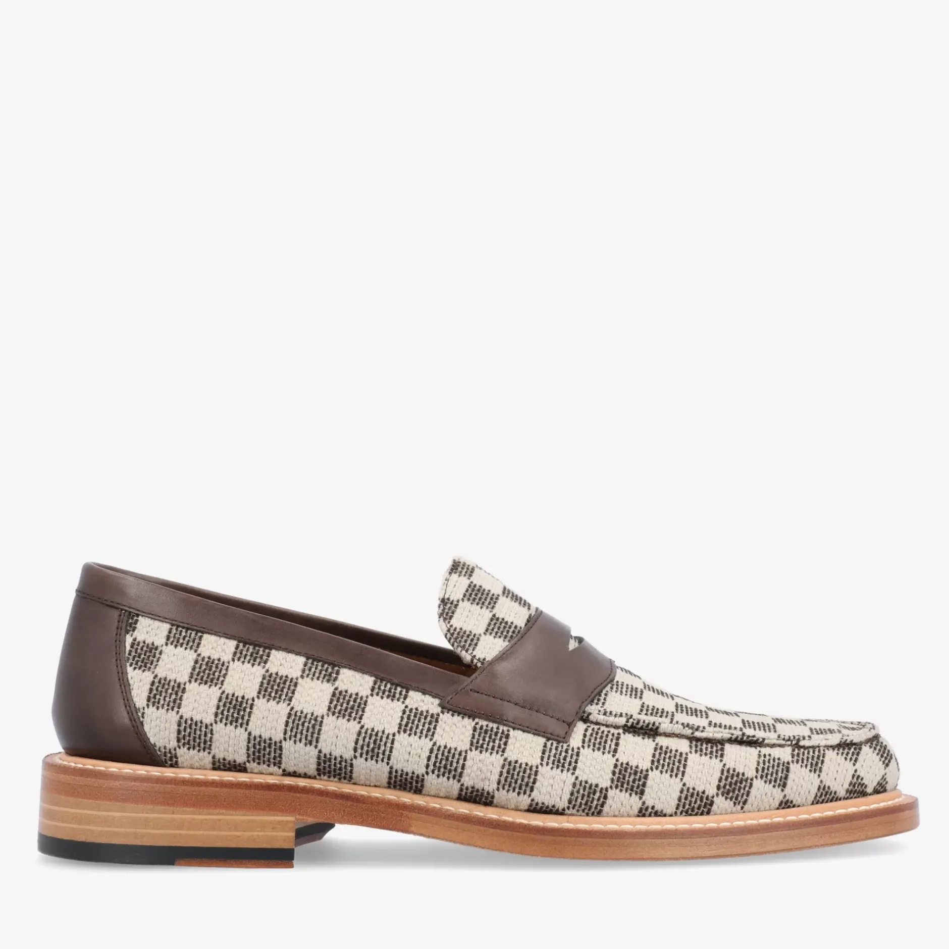TAFT Loafers|Shoes>The Fitz Loafer In Brown Check |