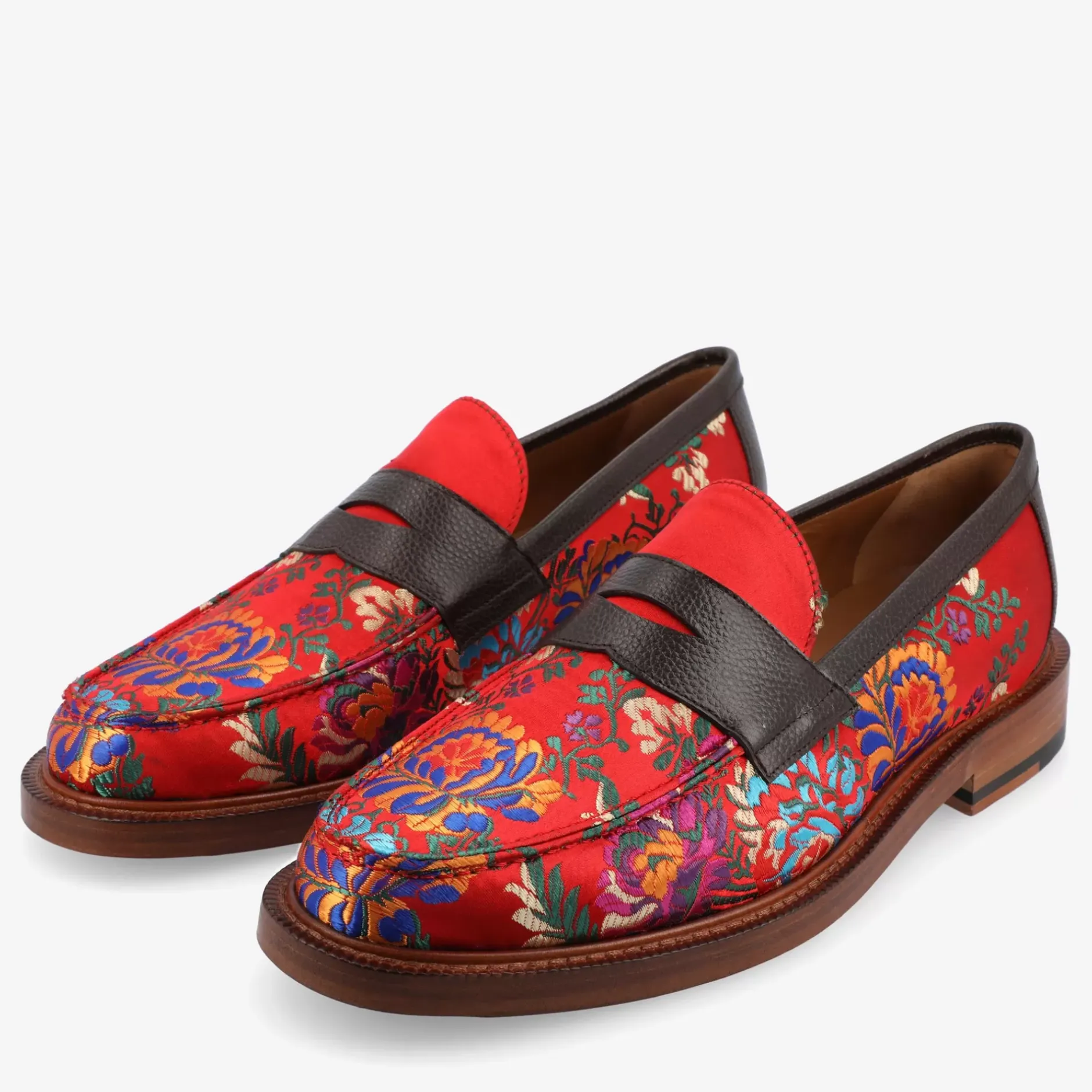 TAFT Loafers|Shoes>The Fitz Loafer In Fiore - Red Men'S Loafers |
