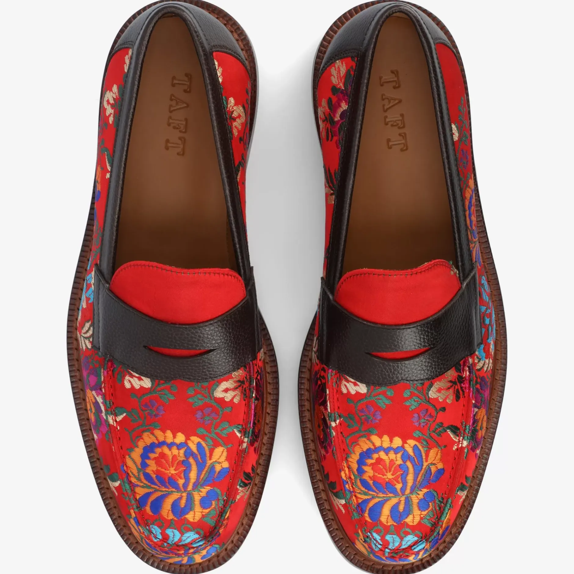 TAFT Loafers|Shoes>The Fitz Loafer In Fiore - Red Men'S Loafers |