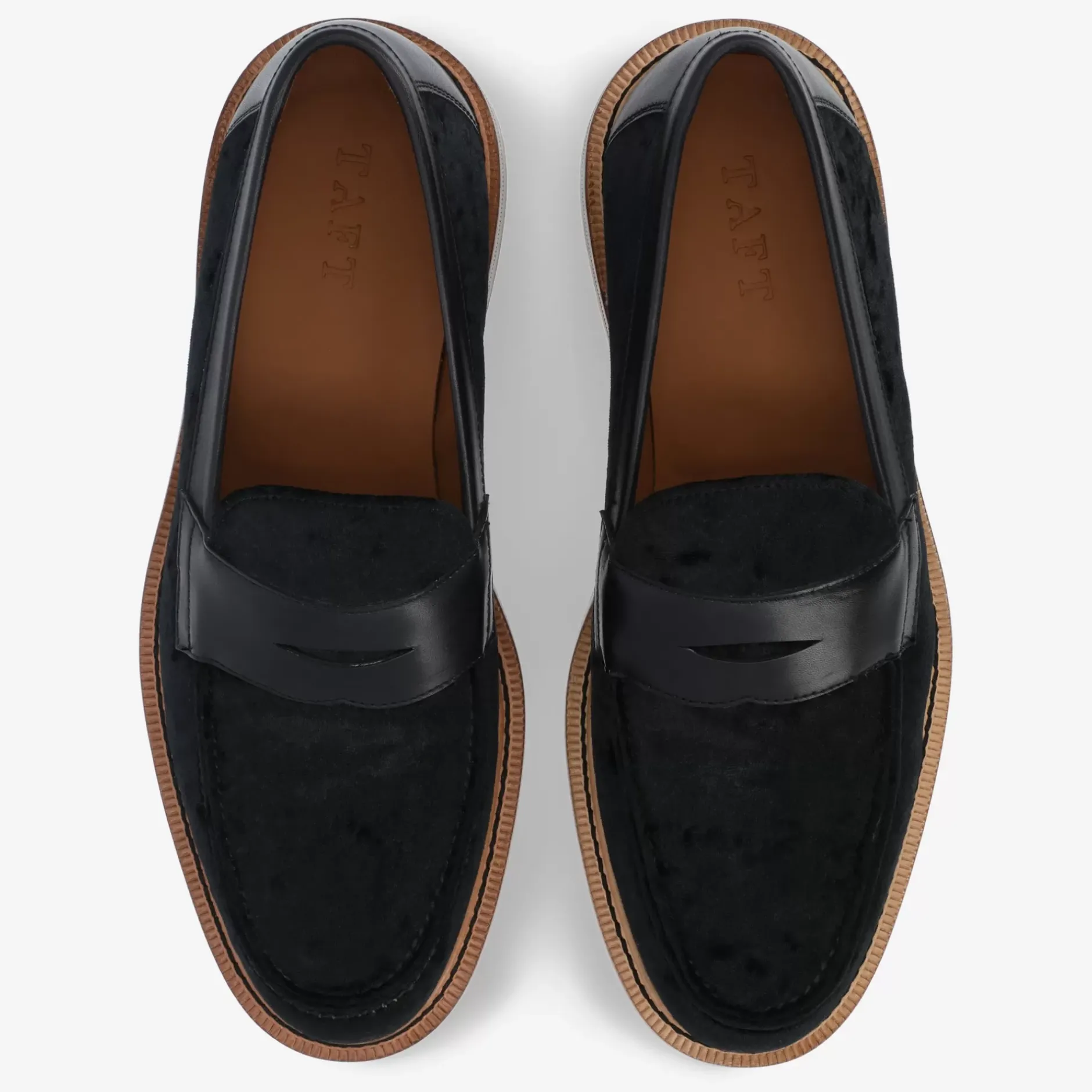 TAFT Loafers|Shoes>The Fitz Loafer In Midnight - Black Velvet Loafers |
