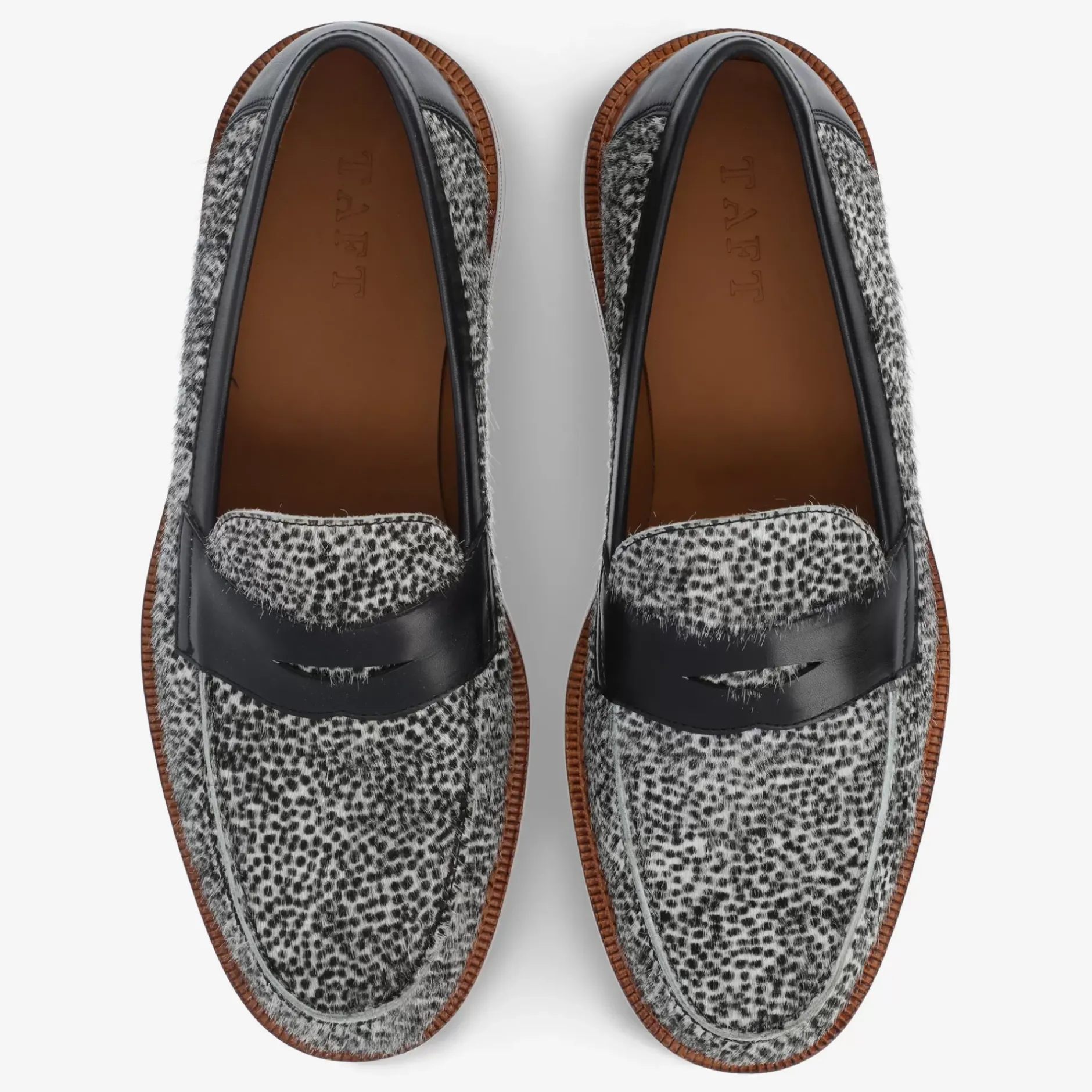 TAFT Loafers|Shoes>The Fitz Loafer In Rainclouds - Black And White Dot |