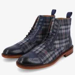 TAFT Boots>The Hamilton Boot In Blue Plaid |