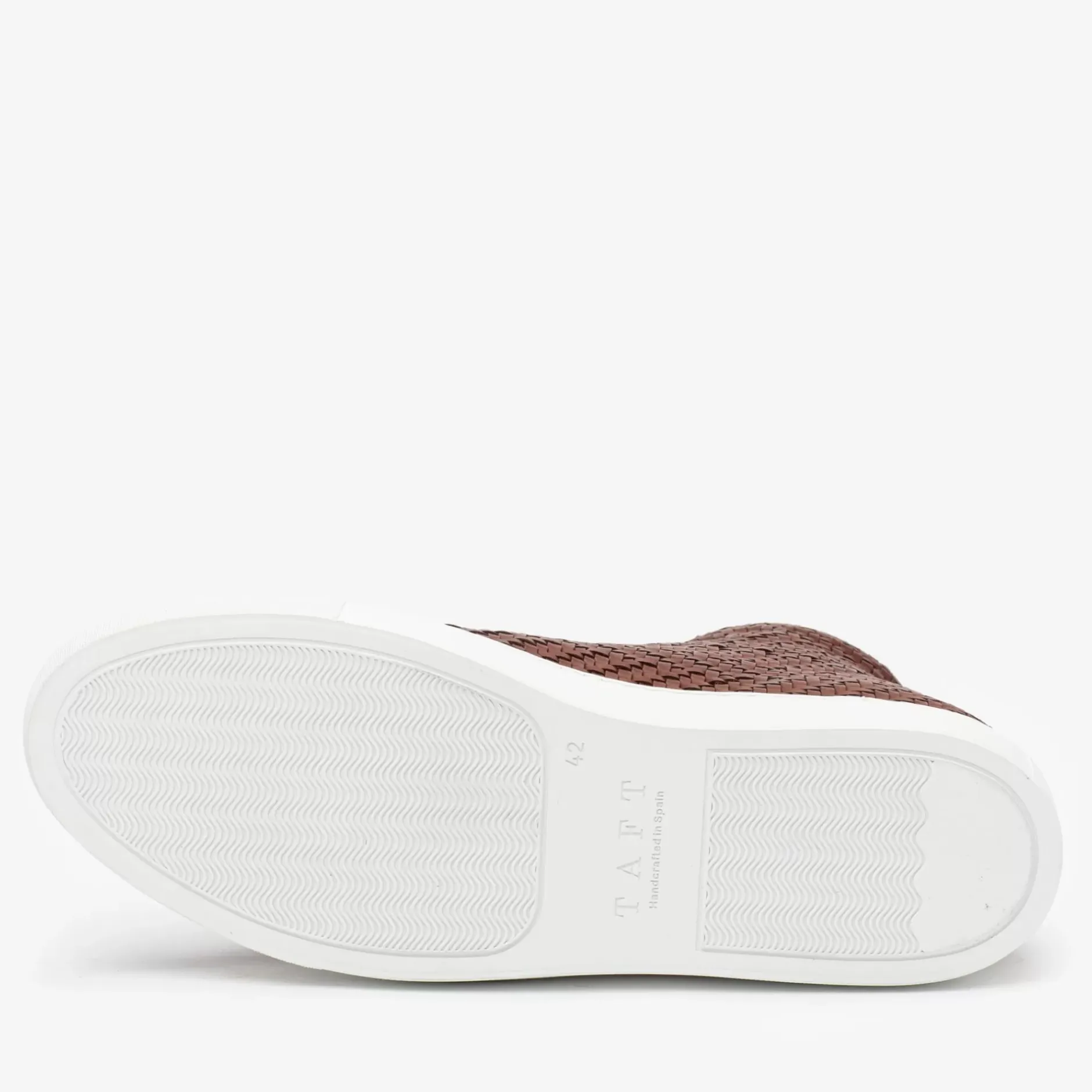 TAFT Sneakers>The Hightop Sneaker In Woven Brown Leather |