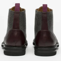 TAFT Boots>The Jack Boot - Grey / Oxblood Leather |