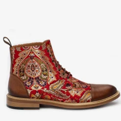 TAFT Boots>The Jack Boot In Red Paisley |