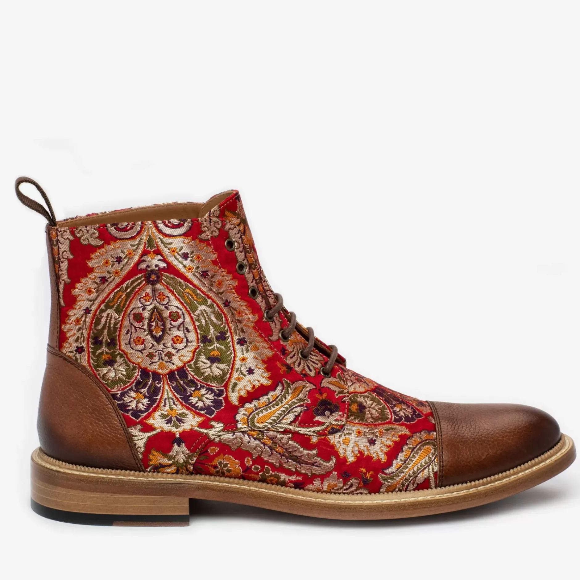 TAFT Boots>The Jack Boot In Red Paisley |