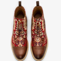 TAFT Boots>The Jack Boot In Red Paisley |