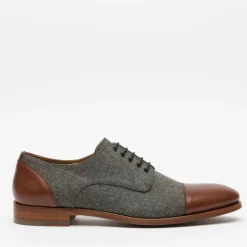 TAFT Shoes>The Jack Shoe - Grey/Brown Leather Shoes |