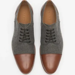 TAFT Shoes>The Jack Shoe - Grey/Brown Leather Shoes |