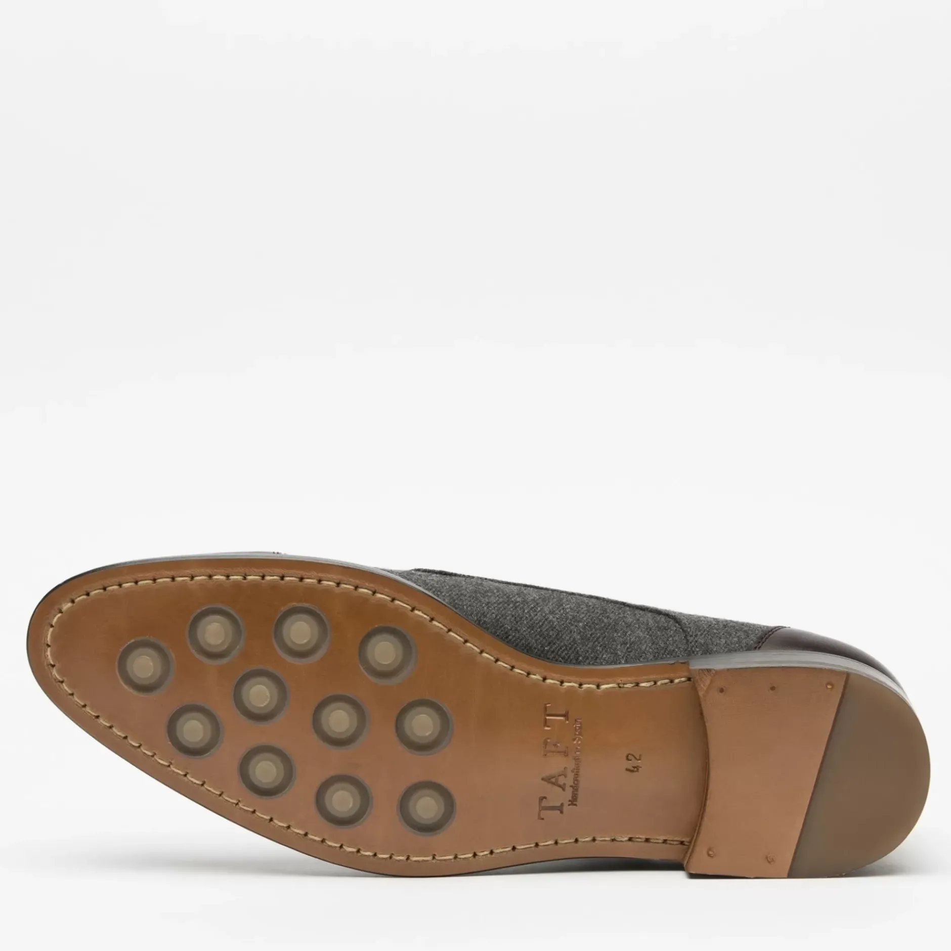 TAFT Shoes>The Jack Shoe In Grey/Oxblood Leather |