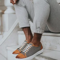 TAFT Sneakers>The Jack Sneaker - Honey/Houndstooth Sneakers |