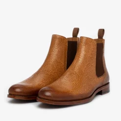 TAFT Chelsea Boots|Boots>The Jude Boot In Honey Floral - Full Grain Leather |
