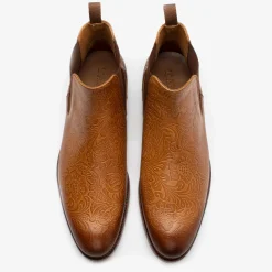 TAFT Chelsea Boots|Boots>The Jude Boot In Honey Floral - Full Grain Leather |