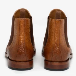 TAFT Chelsea Boots|Boots>The Jude Boot In Honey Floral - Full Grain Leather |