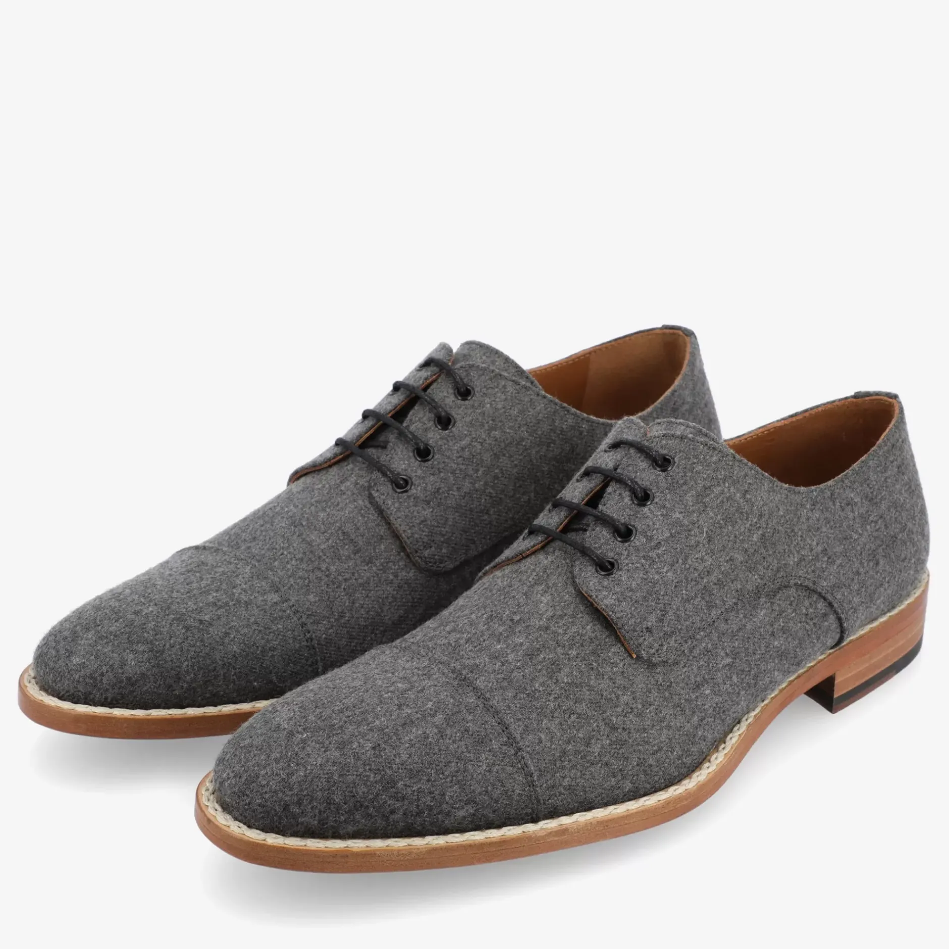 TAFT Shoes>The Kennedy Shoe In Grey Wool |