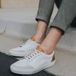 TAFT Sneakers>The Klay Sneaker - Red/White Leather Sneakers |