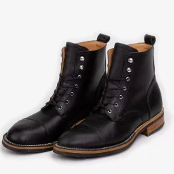TAFT Taft Stitchdown|Boots>The Legacy Boot In Black Hatch - Reindeer Leather |