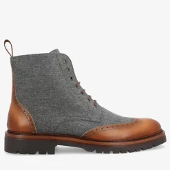 TAFT Boots>The Livingston Boot In Grey/Brown Wool Boots |