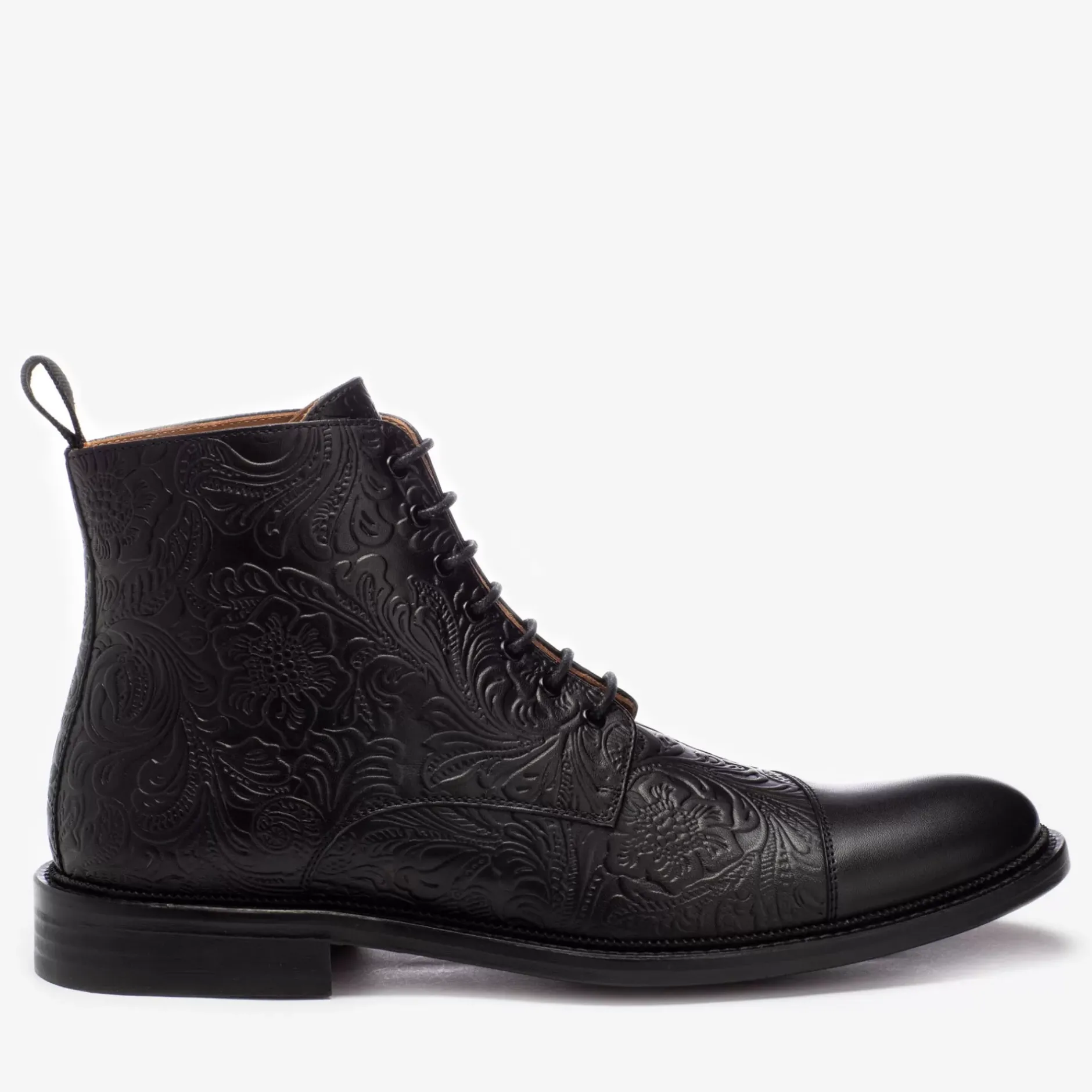 TAFT Boots>The Paris Boot In Black Floral - Ankle Boots |