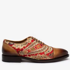 TAFT Shoes>The Paris Shoe In Red Paisley |