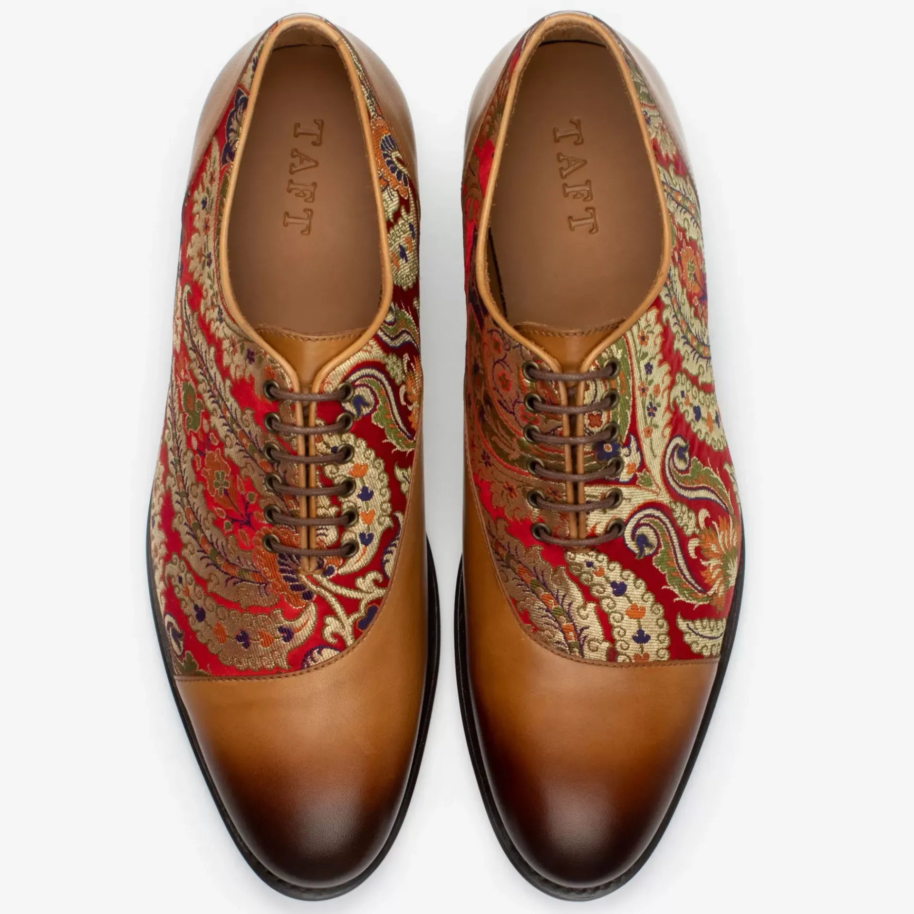 TAFT Shoes>The Paris Shoe In Red Paisley |