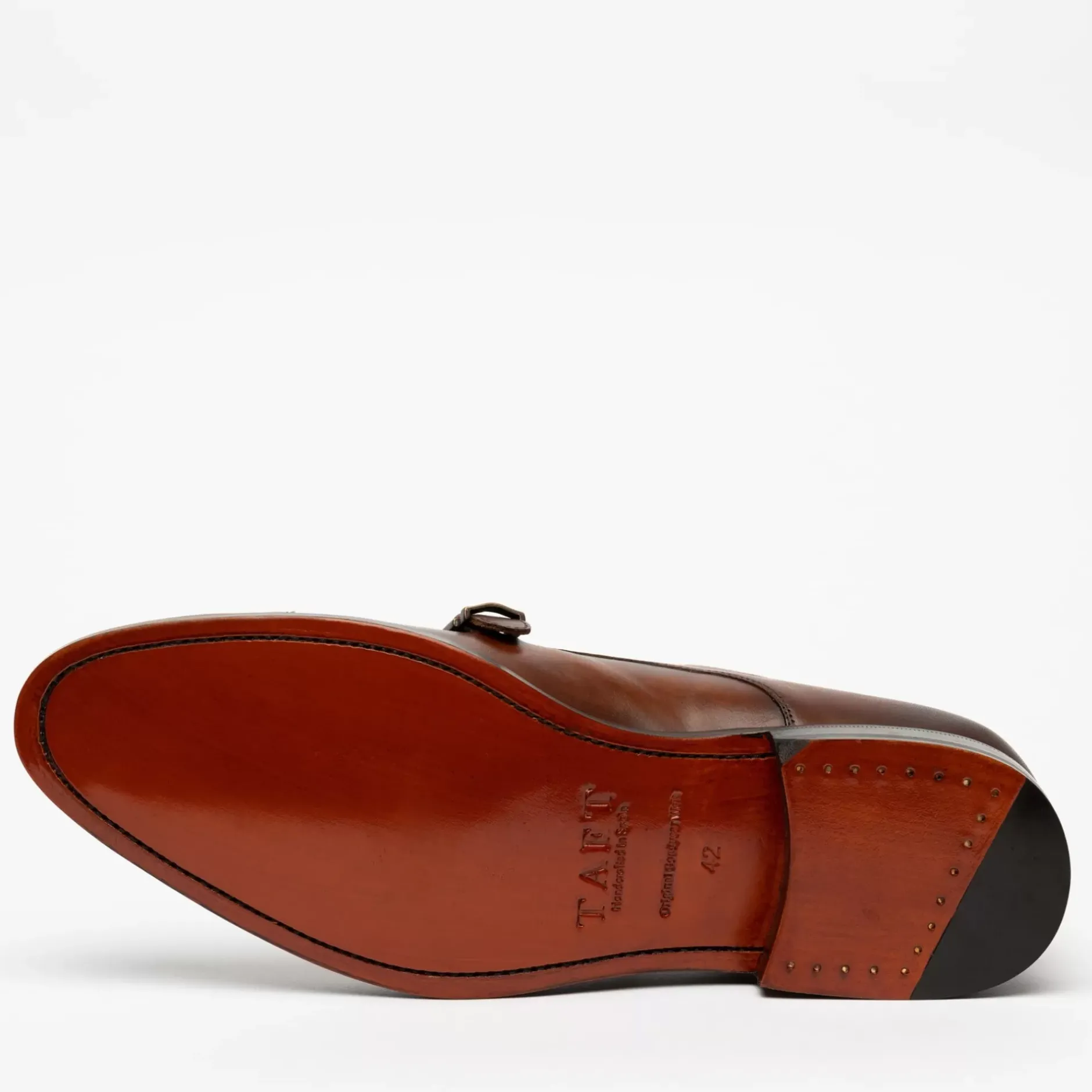 TAFT Shoes>The Prince Shoe In Coffee - Double Monk Strap Shoes |