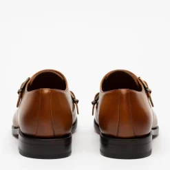 TAFT Shoes>The Prince Shoe In Honey - Double Monk Strap |