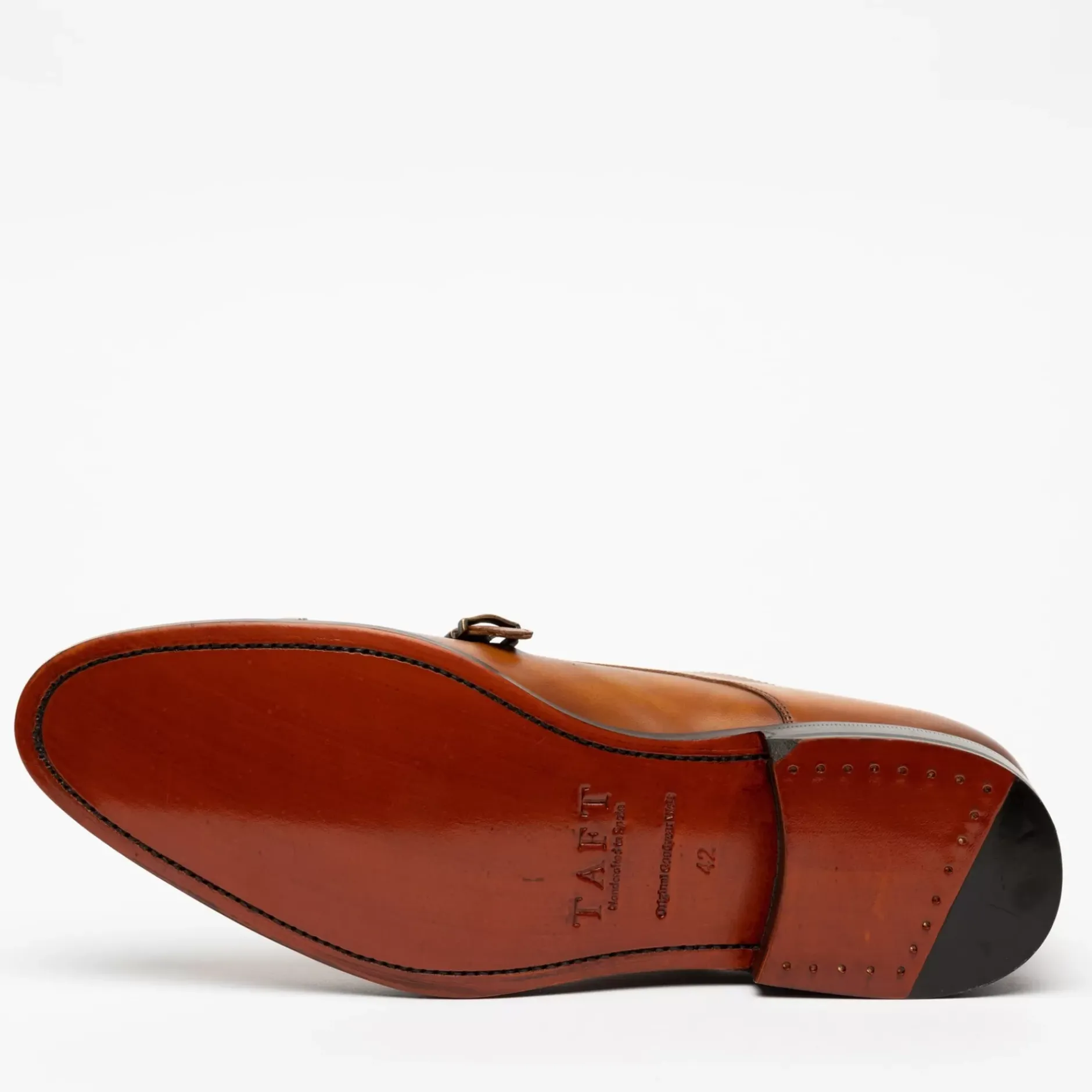 TAFT Shoes>The Prince Shoe In Honey - Double Monk Strap |