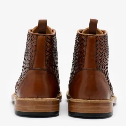 TAFT Boots>The Rome Boot In Woven - Leather Boots |
