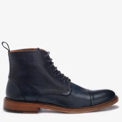 TAFT Boots>The Rome Boot - Navy Leather Boots |