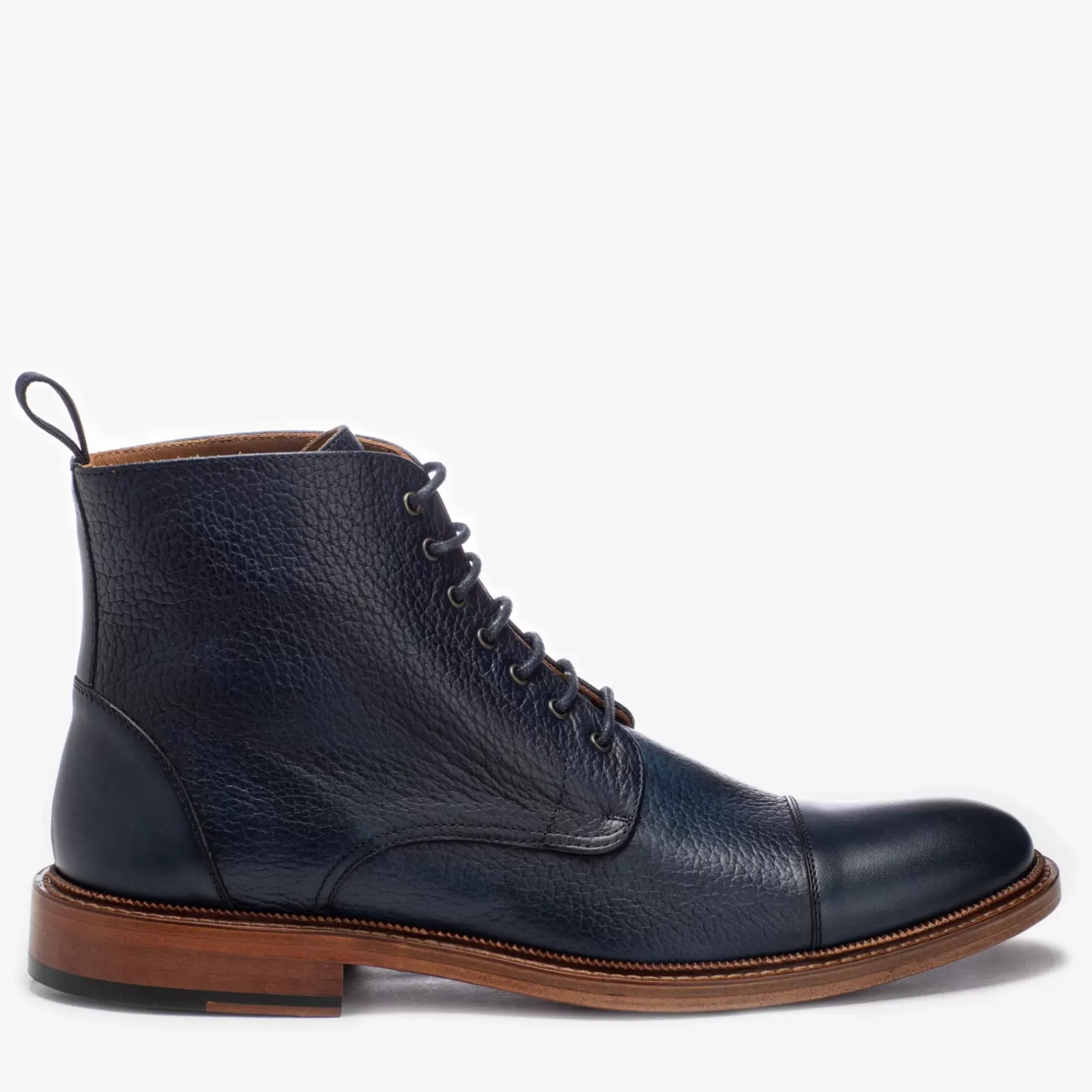 TAFT Boots>The Rome Boot - Navy Leather Boots |