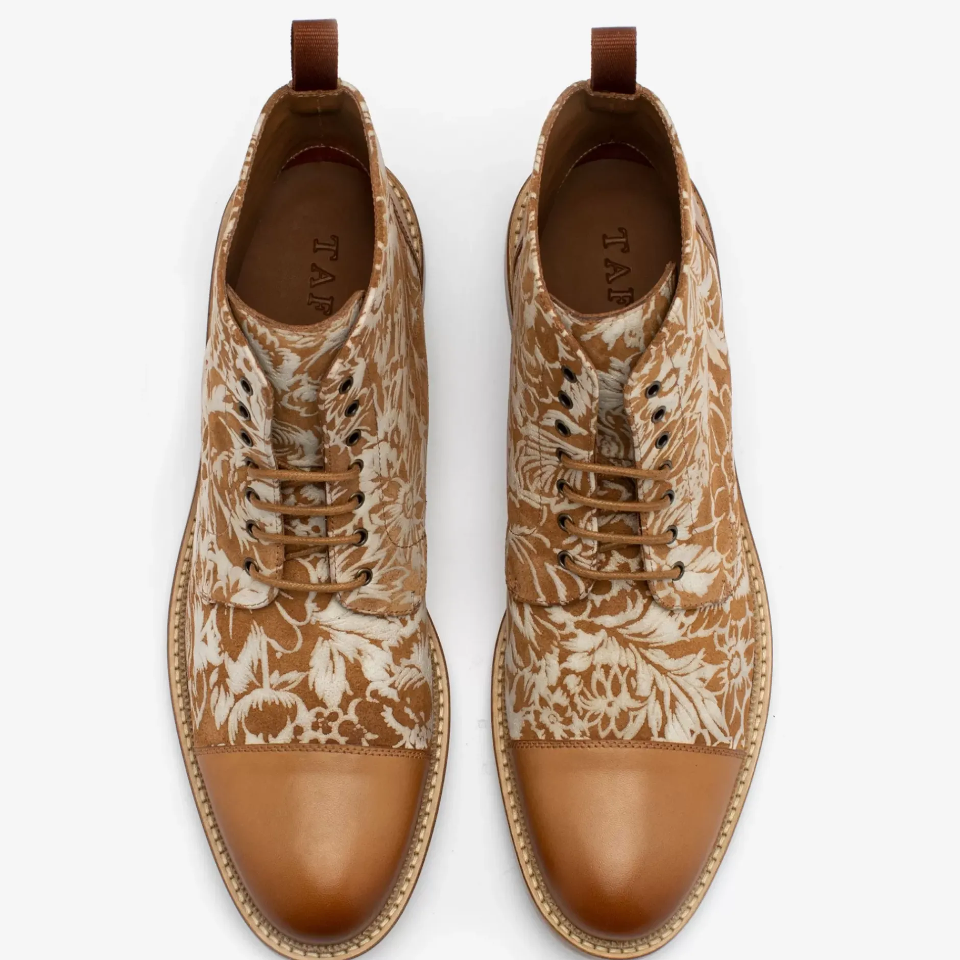 TAFT Boots>The Rome Boot - Suede Print Floral Boots |