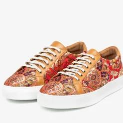 TAFT Sneakers>The Sneaker In Red Paisley - Unique Sneakers |