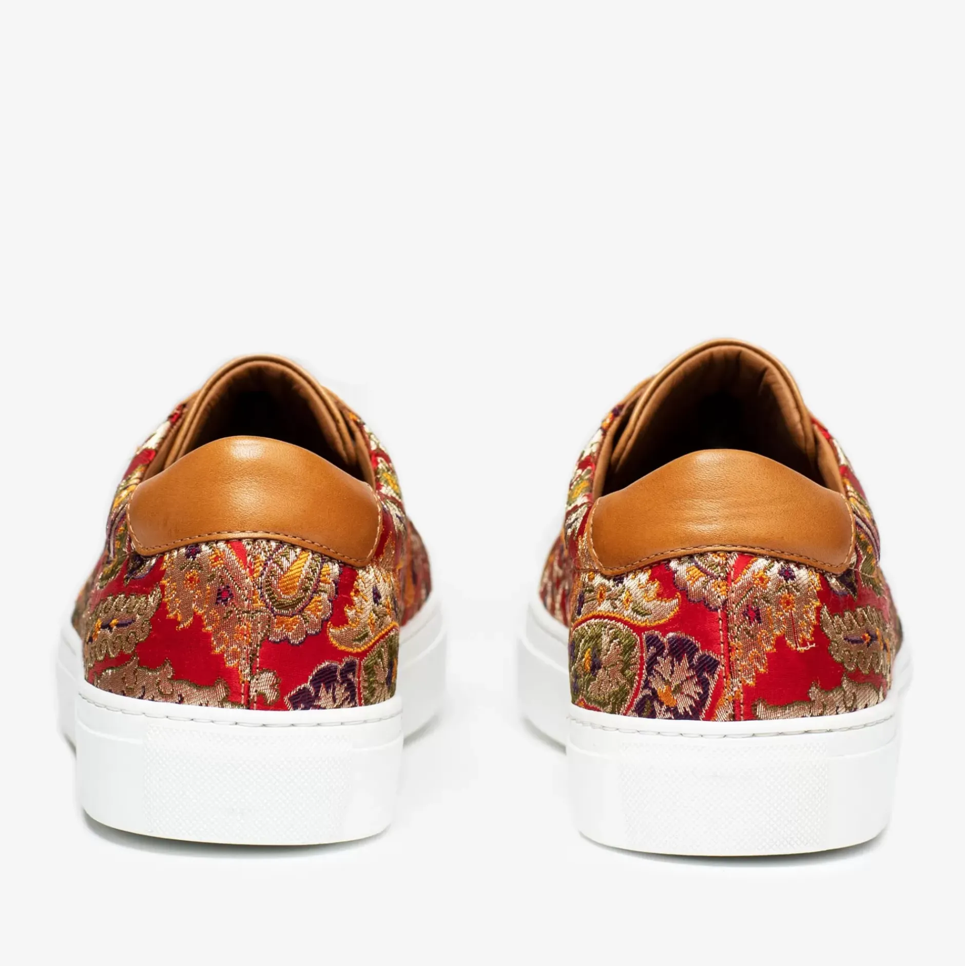 TAFT Sneakers>The Sneaker In Red Paisley - Unique Sneakers |