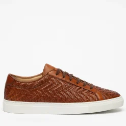 TAFT Sneakers>The Sneaker In Woven Brown Leather |