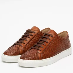 TAFT Sneakers>The Sneaker In Woven Brown Leather |