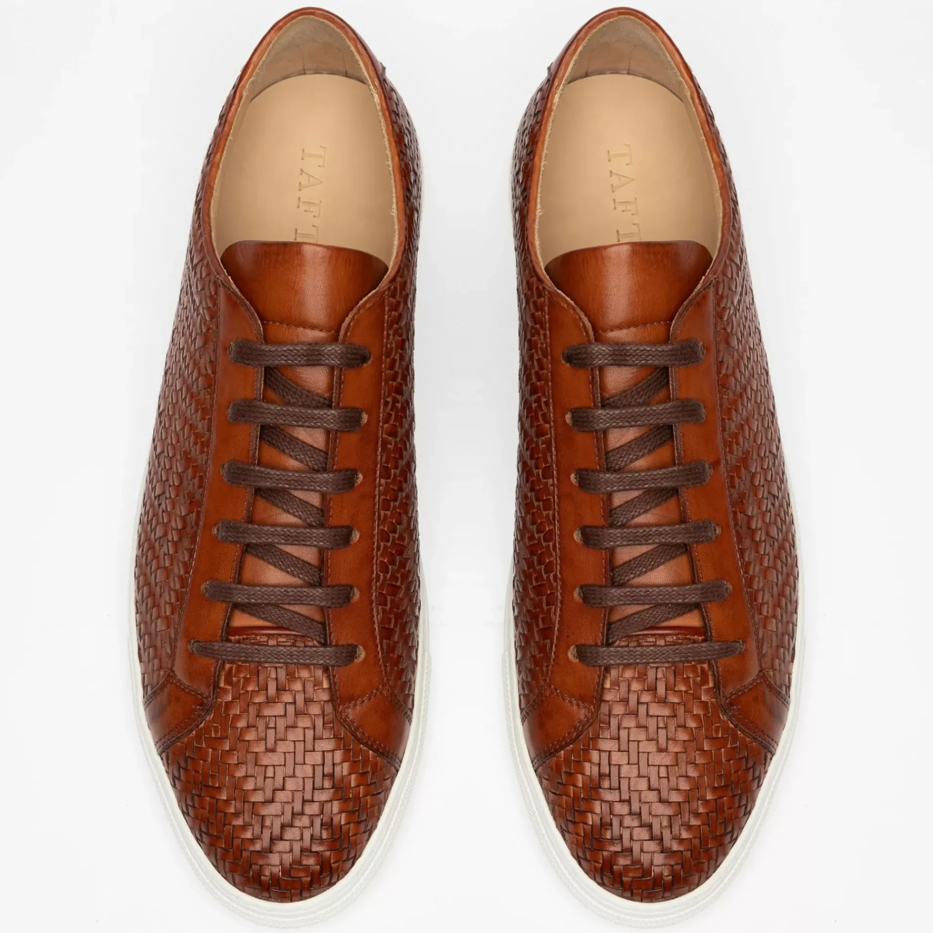TAFT Sneakers>The Sneaker In Woven Brown Leather |