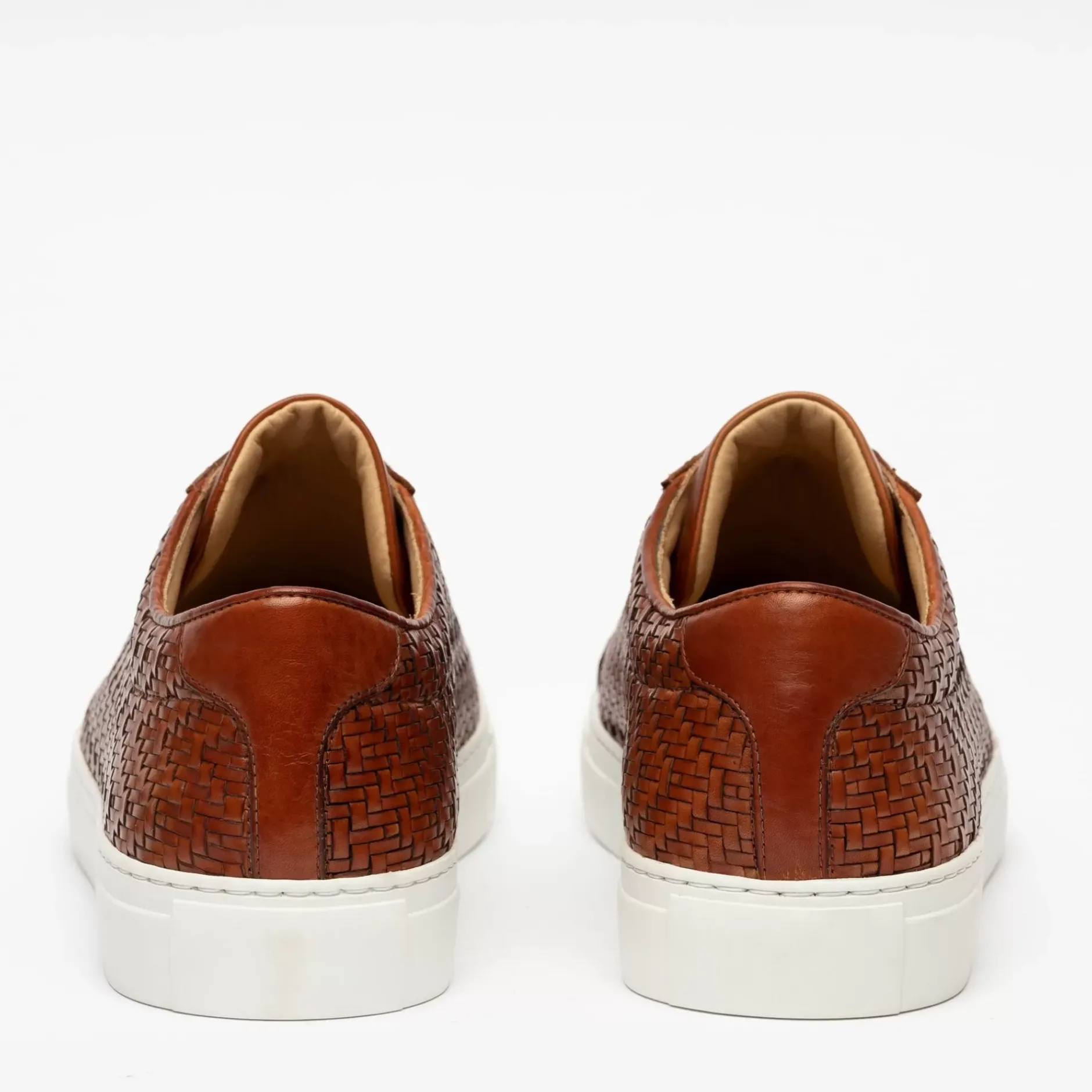 TAFT Sneakers>The Sneaker In Woven Brown Leather |
