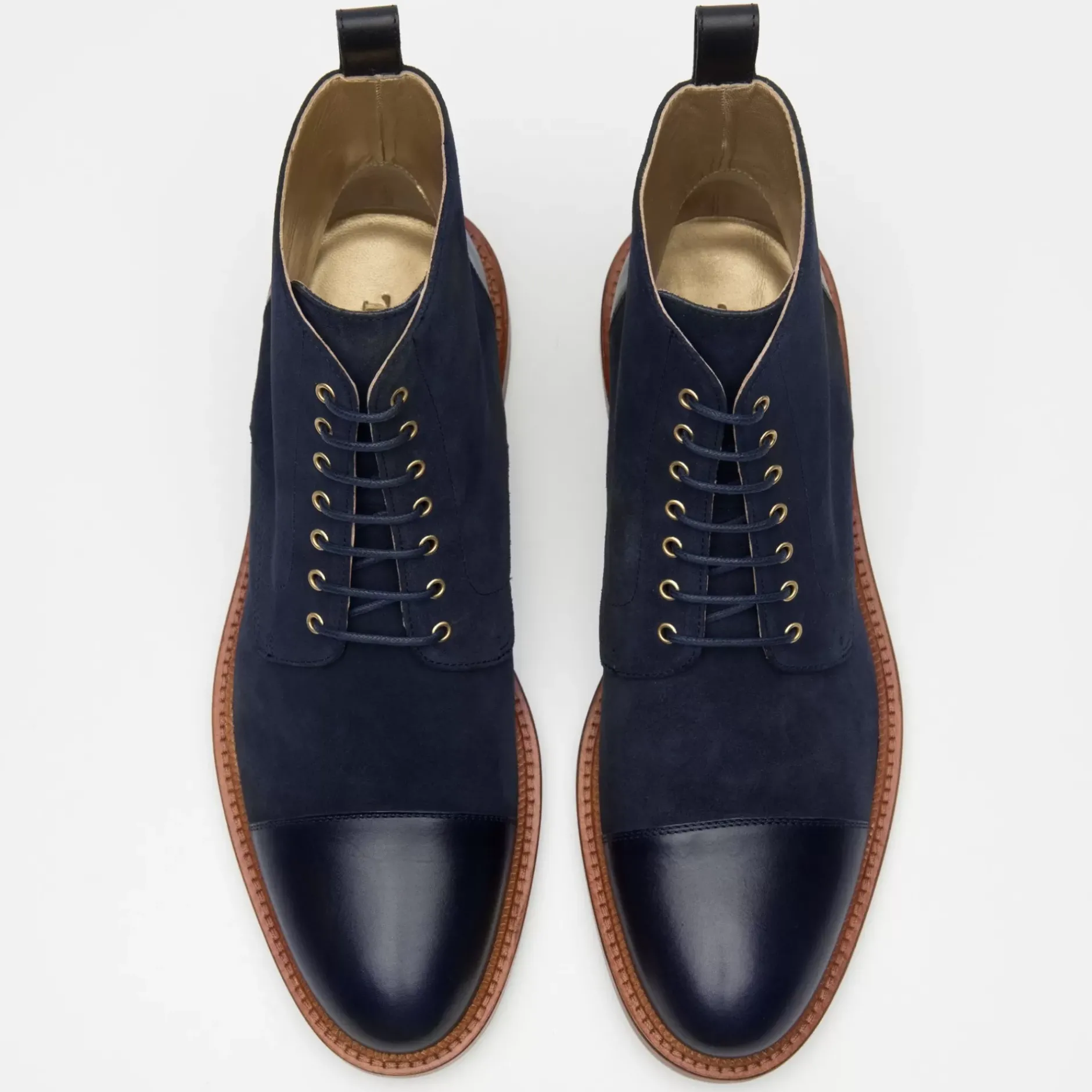 TAFT Boots>The Troy Boot - Navy Suede Boots |