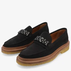 TAFT Loafers|Shoes>The Verona Loafer In Black - Black Suede Loafer |