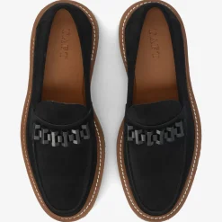 TAFT Loafers|Shoes>The Verona Loafer In Black - Black Suede Loafer |