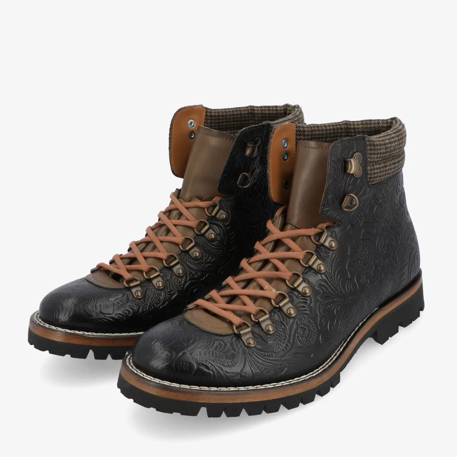 TAFT Boots>The Viking Boot In Black Floral |