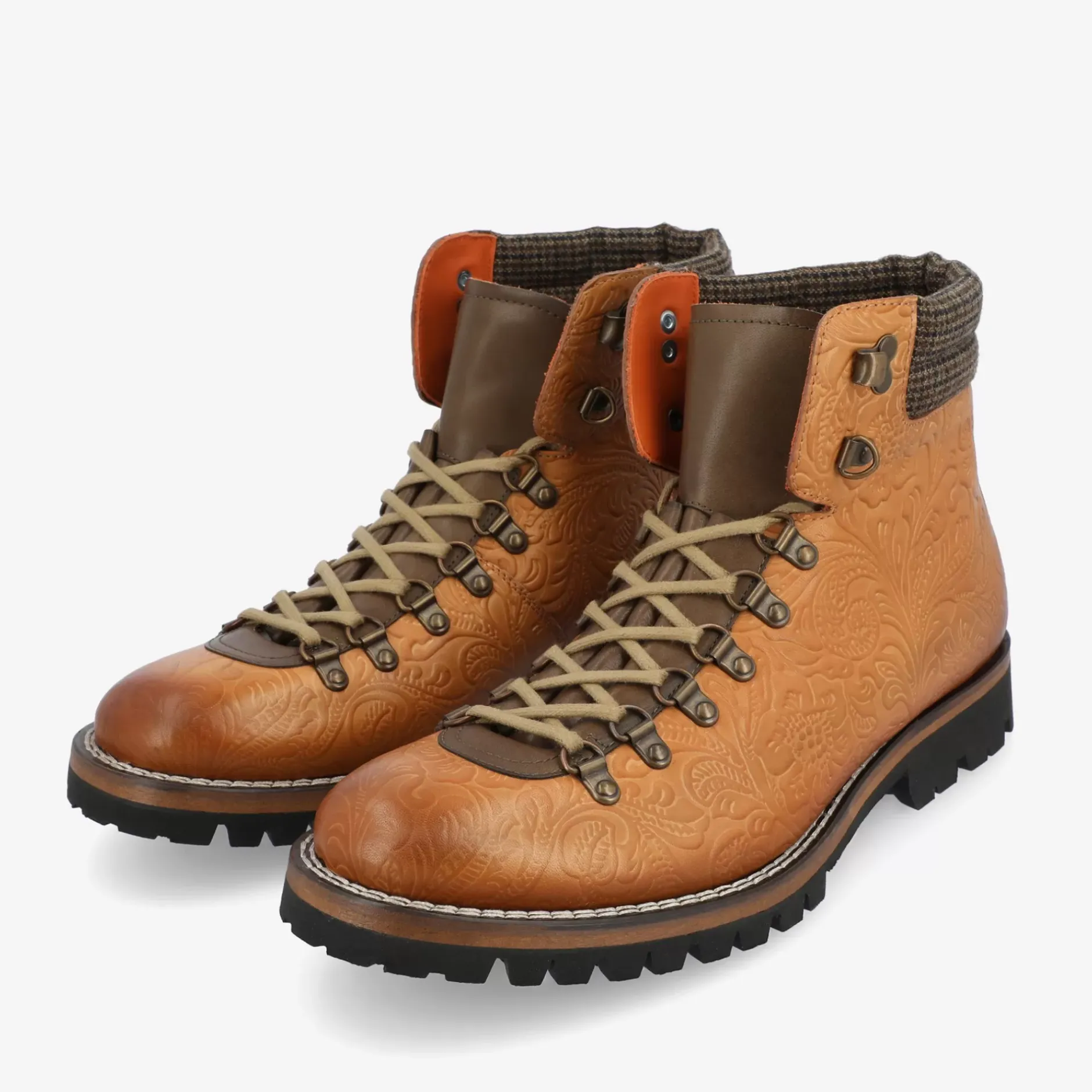 TAFT Boots>The Viking Boot In Brown Floral |