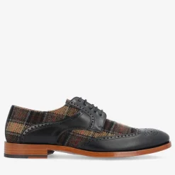 TAFT Shoes>The Wallace Shoe In Brown Tartan |