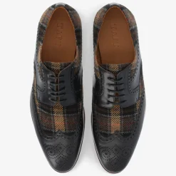 TAFT Shoes>The Wallace Shoe In Brown Tartan |